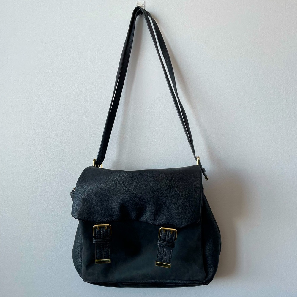 Steve Madden Faux Pebbled Leather Oversized Large Messanger Bag